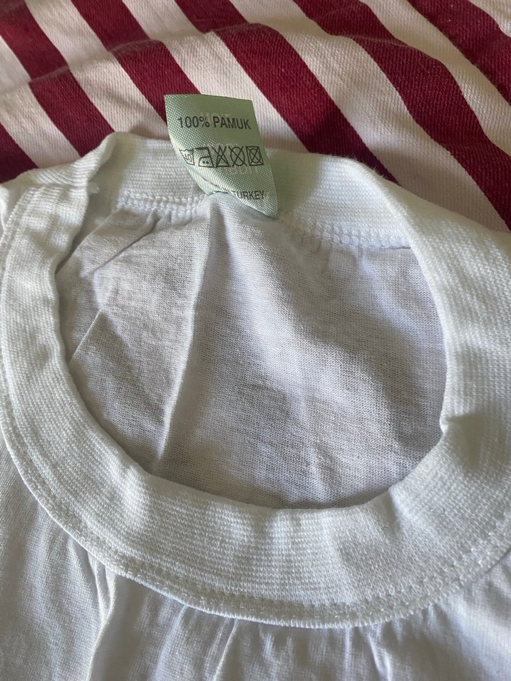 Beyaz Pamuklu iki adet atlet - Görsel 2