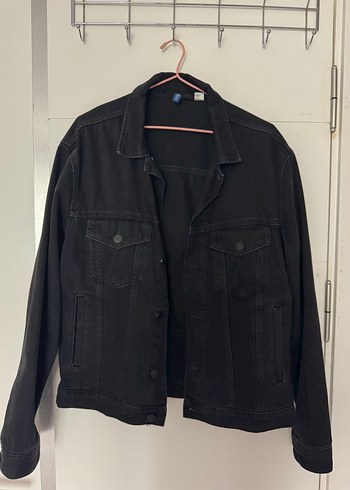 Siyah Düğmeli Post Malone Detaylı Erkek Denim Ceket