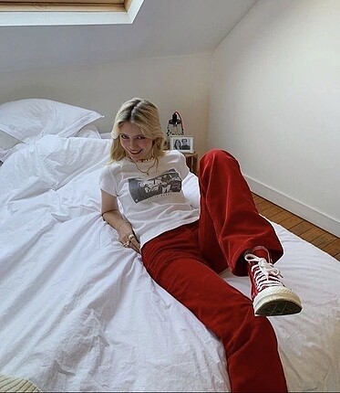 kırmızı indie pant