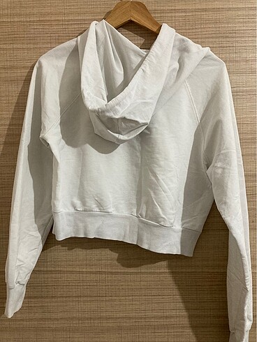 Defacto Kapüşonlu Crop Beyaz Defacto Sweatshirt