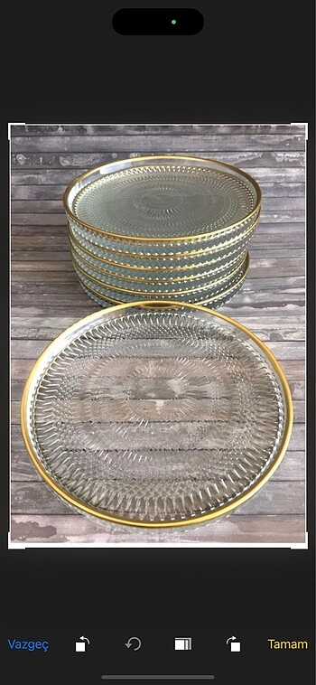 6 adet sunum tabağı yaldızlı gold