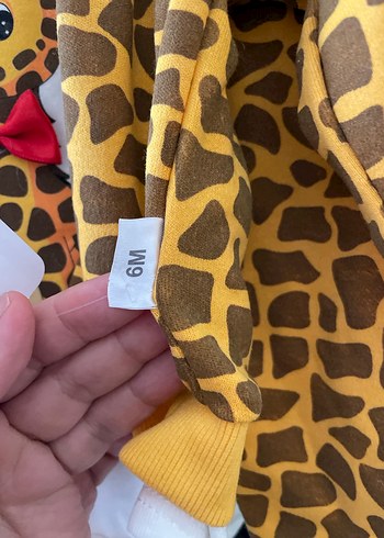 Yenidoğan Beden Sarı Leopar Desenli Bebek Erkek Takımı