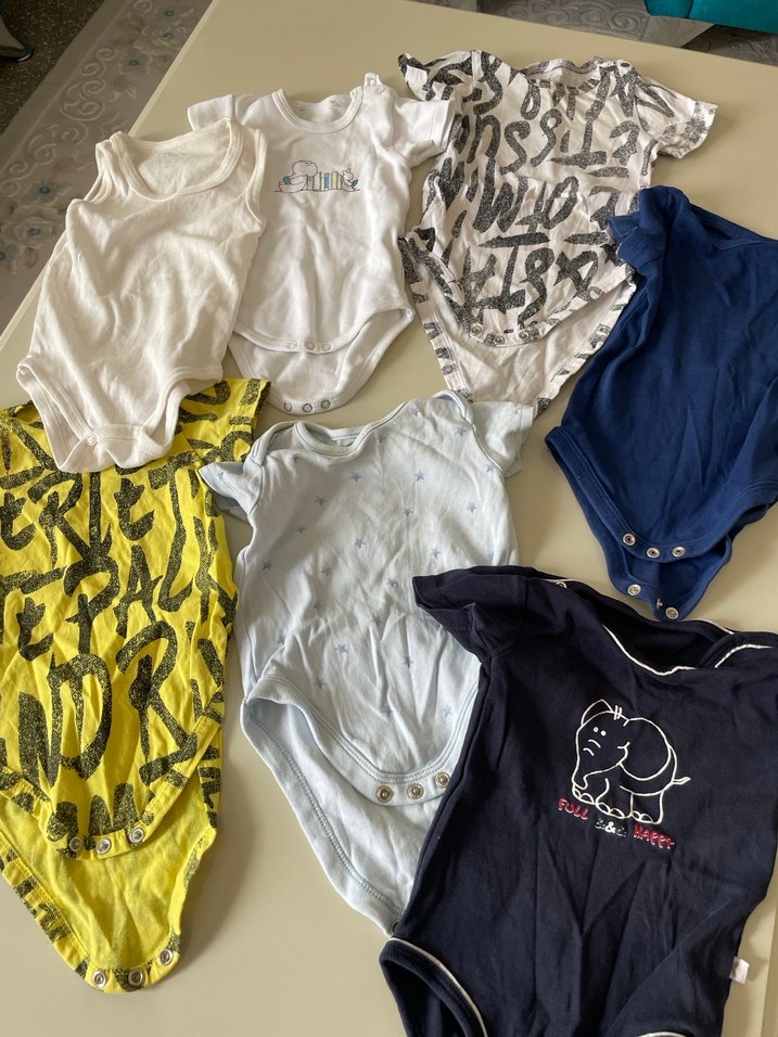 Bebek Erkek Kısa Kollu Pamuklu Body - Görsel 2