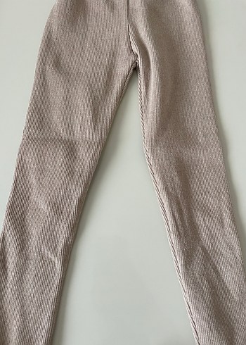 Kız Çocuk Bej Keten Salaş Tayt - Görsel 3