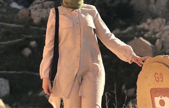 Keten taş rengi takım