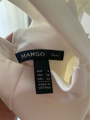 s Beden beyaz Renk Mango elbise