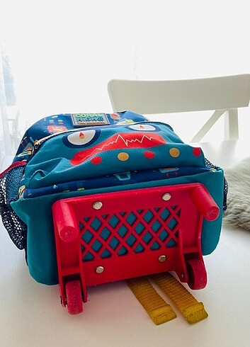 Coral Hingh robot desenli Anaokulu çanta - Görsel 6