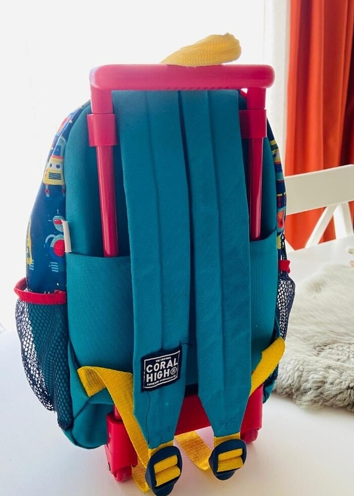 Coral Hingh robot desenli Anaokulu çanta - Görsel 3