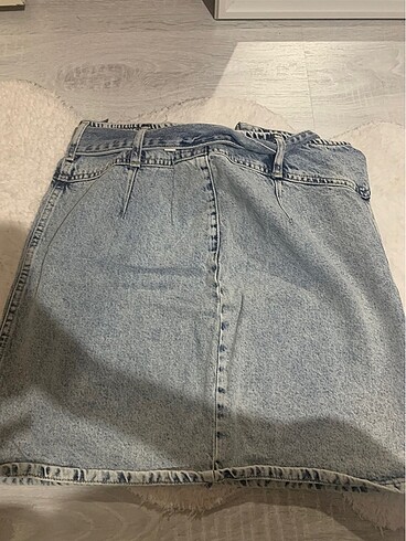 m Beden DeFacto mavi denim kot etek