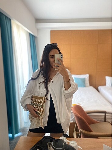 Zara Beyaz oversize gömlek