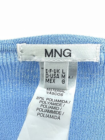 l Beden mavi Renk Mango Bluz %70 İndirimli.