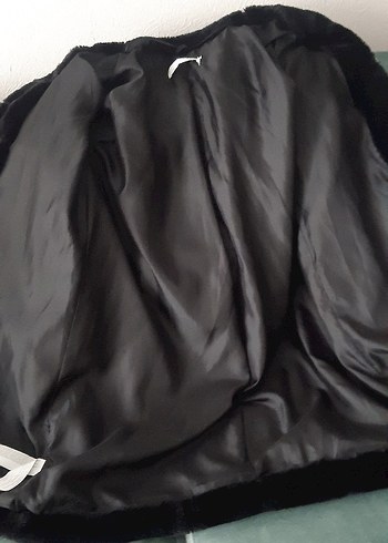 mango orjinal marka Siyah Kadın Midi Boy Kürk Detayl - Görsel 5