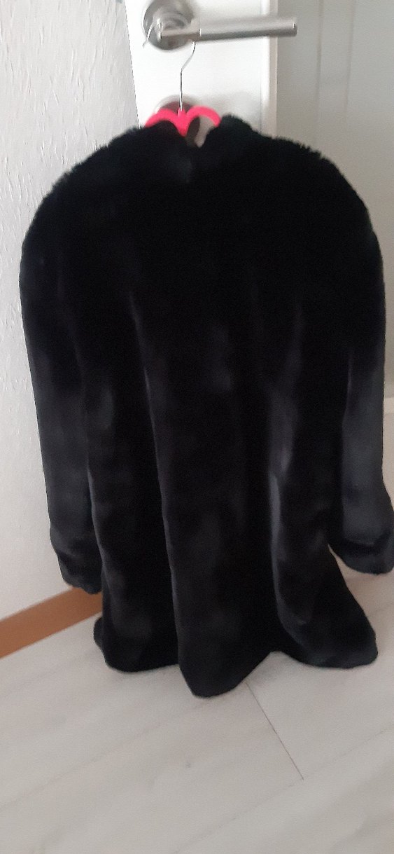 mango orjinal marka Siyah Kadın Midi Boy Kürk Detayl - Görsel 3