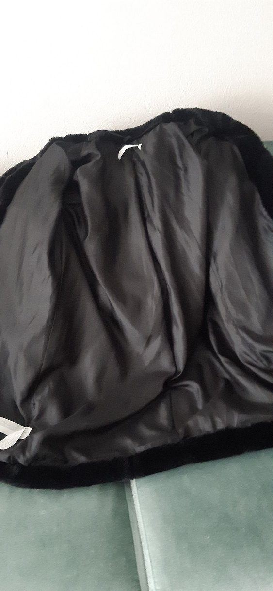 mango orjinal marka Siyah Kadın Midi Boy Kürk Detayl - Görsel 5