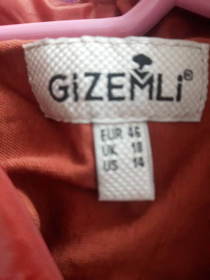 Uzun Kol Kapüşonlu Kiremit rengi Bohem Tunik - Görsel 4