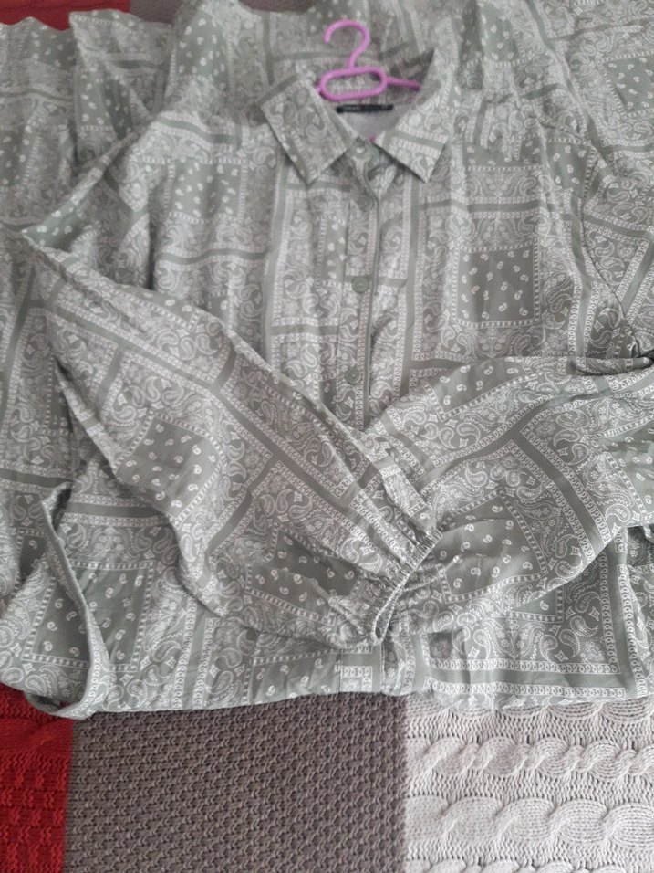 yeşil Bohem Uzun Keten Elbise - Görsel 5