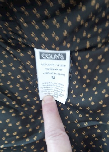 Düğmeli haki yeşil coton Kadın Ceket - Görsel 6