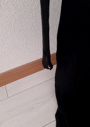 Siyah triko Kadın Uzun Elbise - Görsel 7