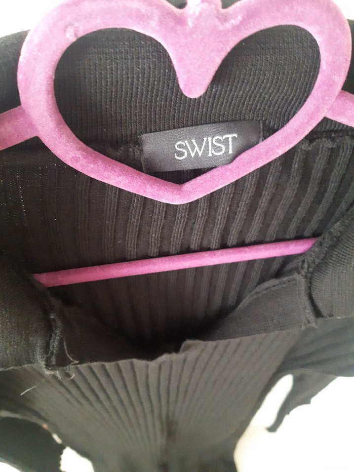 Siyah triko Kadın Uzun Elbise - Görsel 5