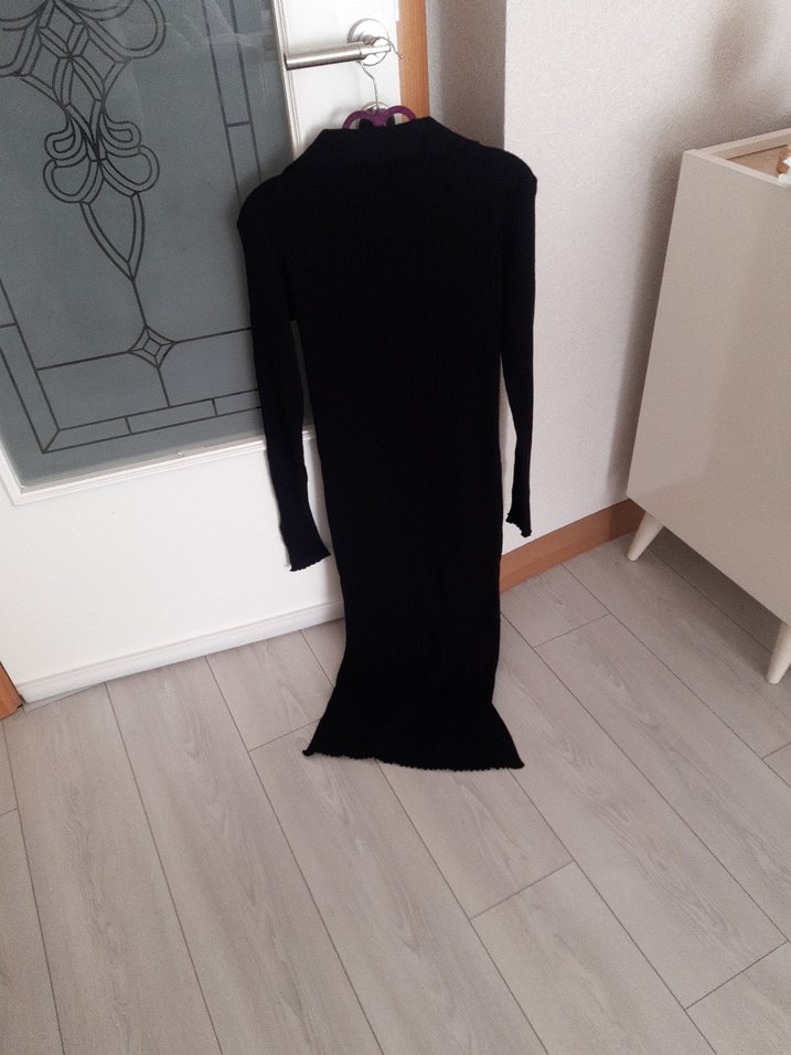 Siyah triko Kadın Uzun Elbise - Görsel 3