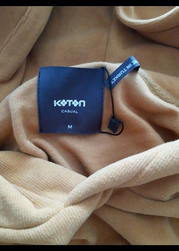 hardal rengi Kapüşonlu kadife Rahat Kesim Sweatshirt - Görsel 5