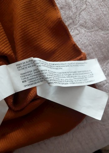 V Yaka taba rengi Kısa Kollu Kadın Bluz - Görsel 4