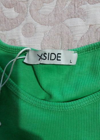 kadin Yeşil Kemerli Street Wear Tişört - Görsel 3