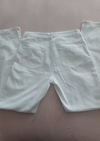 40 Beden beyaz Renk Beyaz Kadın Pamuklu slim Fit Jean