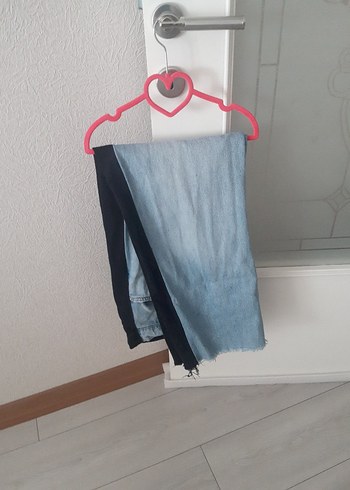 Kadın Mavi siyah Kot Pantolon