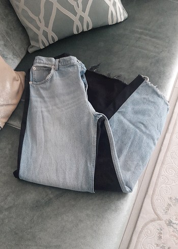 Kadın Mavi siyah Kot Pantolon - Görsel 6