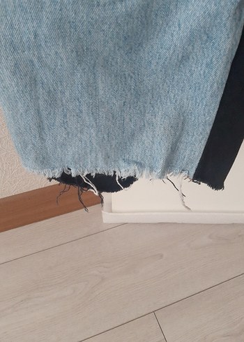 Kadın Mavi siyah Kot Pantolon - Görsel 7