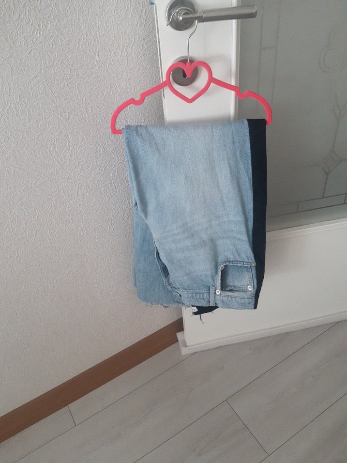 Kadın Mavi siyah Kot Pantolon - Görsel 2