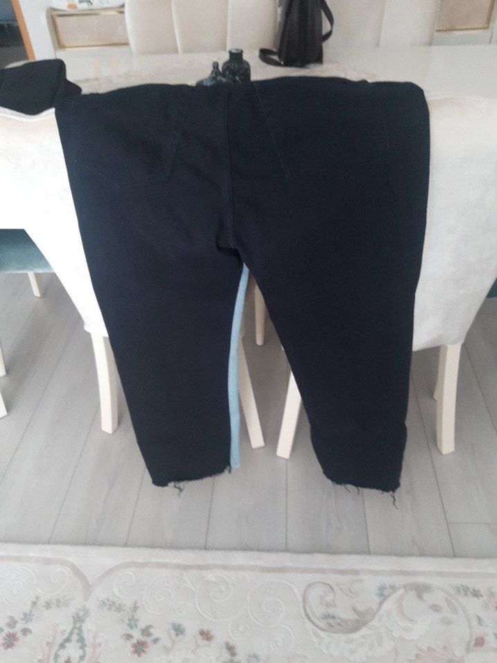 Kadın Mavi siyah Kot Pantolon - Görsel 5