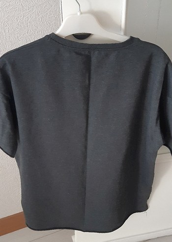 s Beden Siyah Baskılı Kadın Tişörtü, Kısa Kollu, Rahat Kesim
