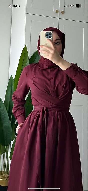 bordo elbise