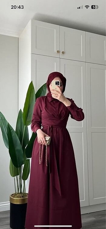 Diğer bordo elbise