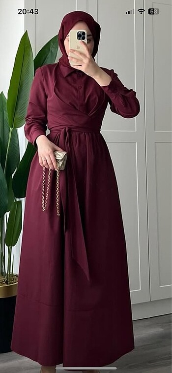 s Beden bordo elbise