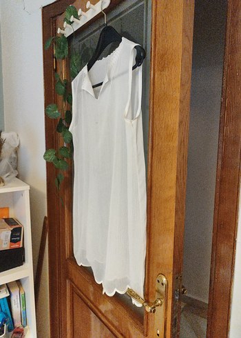 Beyaz plaj elbisesi - Görsel 8