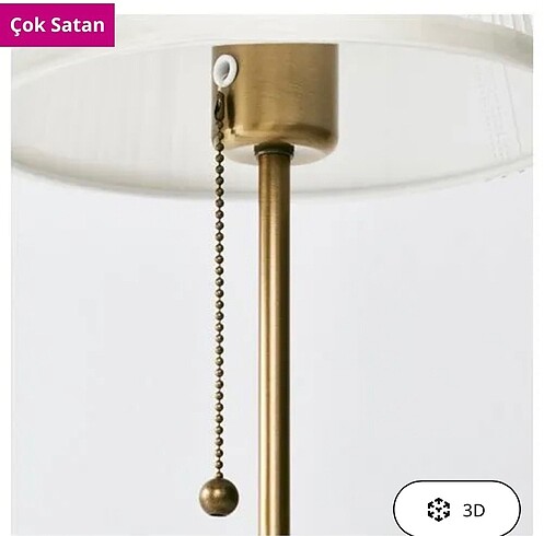 Beden beyaz Renk abajur, beyaz-pirinç rengi, 55 cm