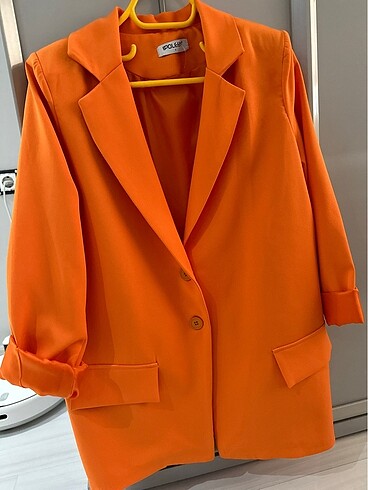 m Beden turuncu Renk Turuncu blazer ceket