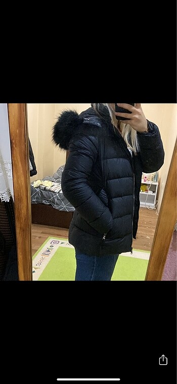 m Beden siyah Renk Zara mont