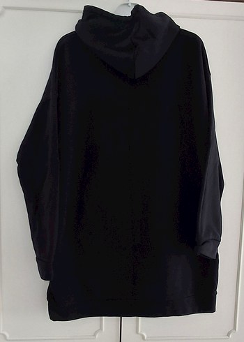 44 Beden Siyah Kapüşonlu Kadın Sweatshirt