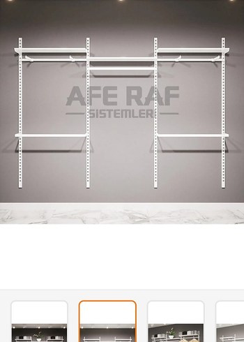 Ikea Beyaz Metal raf sistemi