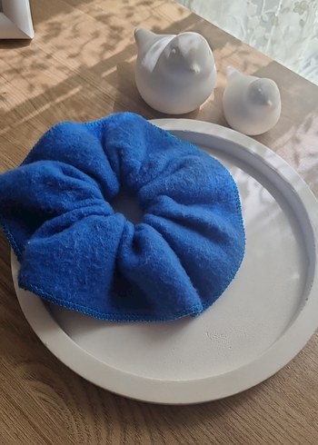 Mavi Kadife Saç Tokası