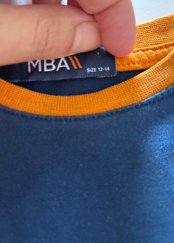 Diğer MBA okul Çocuk Mavi Baskılı Kısa Kollu Tişört