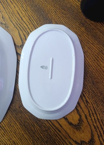 Çiçek Desenli Beyaz Gri Servis Tabakları - Görsel 4