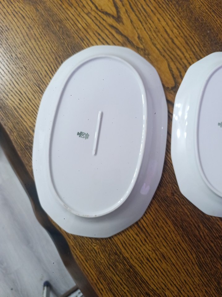 Çiçek Desenli Beyaz Gri Servis Tabakları - Görsel 5