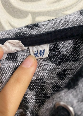 Gri Leopar Desenli Kapüşonlu Kadın Sweatshirt - Görsel 3