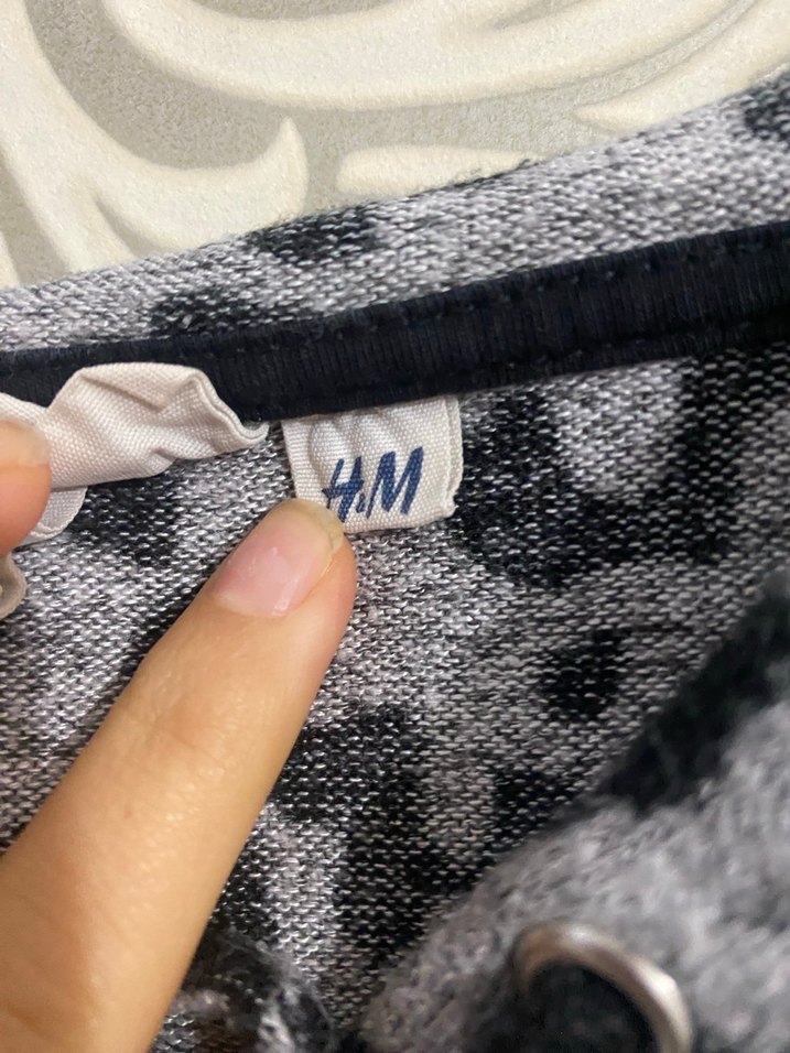 Gri Leopar Desenli Kapüşonlu Kadın Sweatshirt - Görsel 3