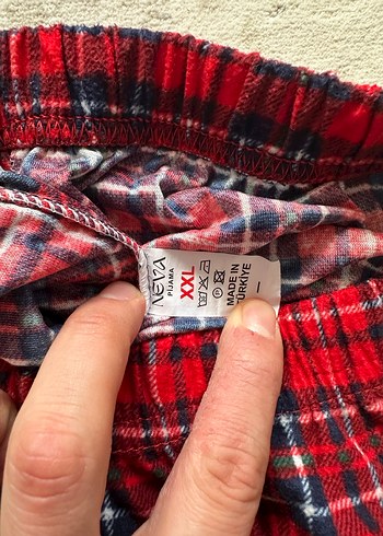 Kırmızı Ekose Pijama Altı  Rahat Kesim, Yumuşak Kumaş kadın - Görsel 3